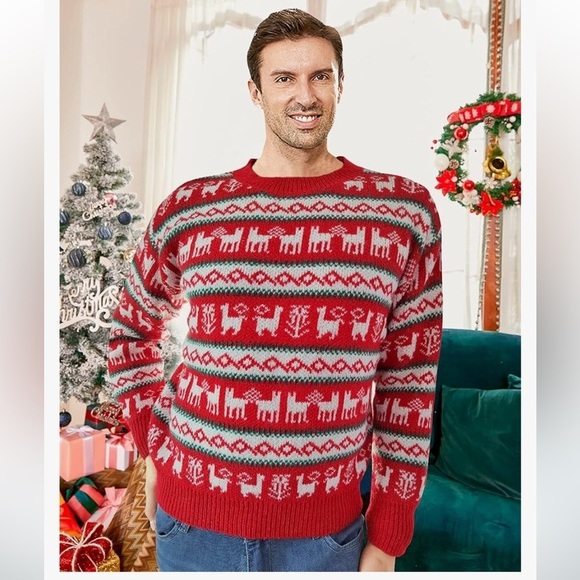 NEW Women/Men Ugly Christmas Sweater Pullover Holiday Crewneck Chunky Sweaters - Picture 3 of 5
